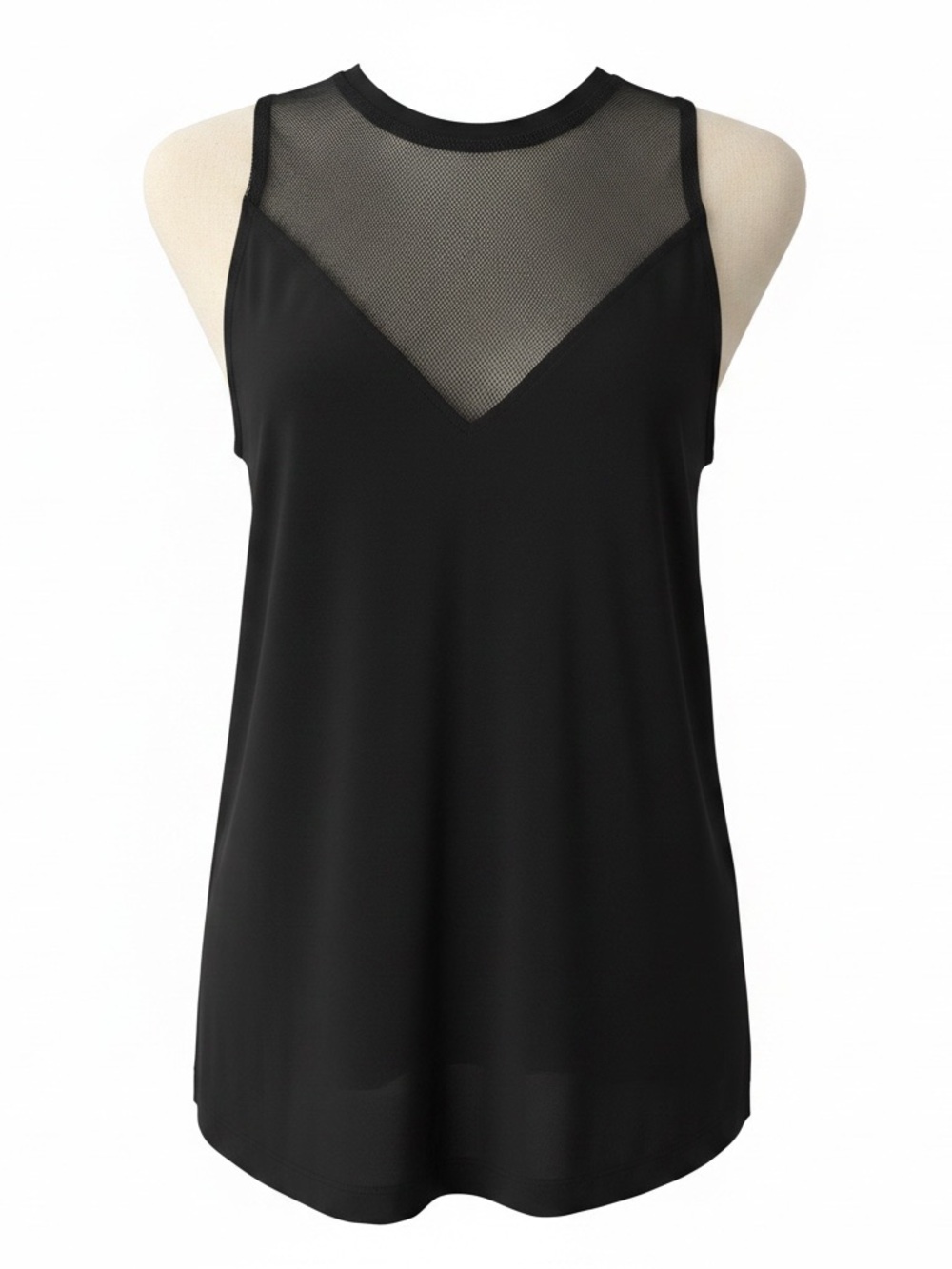 NWT Express Black Mesh Detail Sleeveless Top Size XS